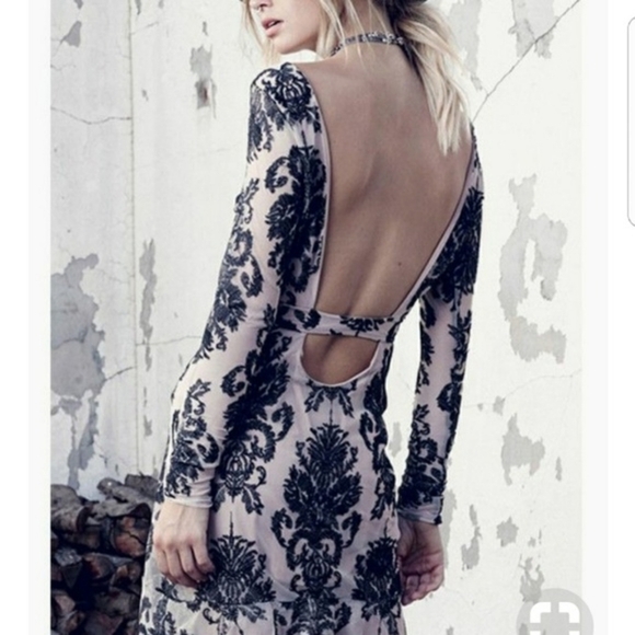 For Love And Lemons Night To Remember Dress purple embroidered damask size XS - Picture 8 of 10
